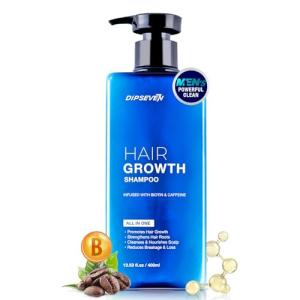 Hair Growth Shampoo for Men: Powerful Cleaning, Thickening & Strengthening Formula for Hair Loss & Thinning Hair, DHT-Blocking Root Activator Infused with Biotin, Caffeine & Tea Tree Oil, 13.5 fl oz