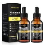 2-Pack 5% Minoxidil Hair Growth Serum, Hair Regrowth Treatment for Men and Women, Strengthens and Thickens Hair for Fuller, Longer Results, Beard and Facial Hair Enhancer