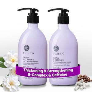 Luseta B-Complex Shampoo & Conditioner Set for Hair Strengthening, Routine shampoo and Conditioner for women, Biotin Shampoo and Conditioner for Thinning Hair All Types 2 x 16.9oz