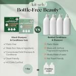 Kitsch Rosemary & Biotin Shampoo and Conditioner Bar Set for Thinning Hair - Volume Shampoo & Conditioner Bar for Men and Women, Hair Thickening & Regrowth Combo, Paraben Free, Made in USA - 2pcs