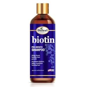 Difeel Pro-Growth Biotin Shampoo 12 oz. - Shampoo for Thinning Hair and Hair Loss, Sulfate Free Shampoo with Biotin for Hair Growth