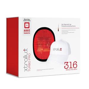 Xtrallux Turbo Pro Laser Hair Growth Cap with 316 Lasers – 6 Minute Treatment Time for Thinning Hair | Hair Loss Treatment | Hair Regrowth Cap for Men and Women