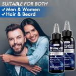 5% Minoxidil for Men and Women Hair Growth Oil, Monoxide Beard Hair Growth Serum Products, Hair Regrowth Treatment for Hair Loss, Thicker Fuller Hair (2 x 60ML)