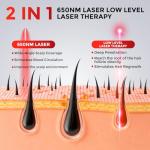 OVEKPA Red Light Therapy for Hair Growth Laser Cap - FDA Cleared Laser Therapy Device - Promotes Hair Regrowth Alopecia Treatment for Men & Women