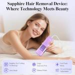 Xsoul Laser Hair Removal with Sapphire 5℃ Ice Cooling, Painless & Permanent IPL Laser Hair Device for Women Men, 2 Modes, 5 Levels, 999,999 Flashes, at Home Hair Remover for Bikini, Armpit & Face