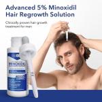 Hair Regen Liquid Minoxidil Men 5% Percent - Extra Strength Advanced Topical Solution for Regrowth Serum Drops - Clinically Proven Growth Treatment for Hims Hair Loss 1 Pack as 1 Month Supply Kit