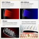 Electric Hair Growth Comb - Hair Care Comb for Dandruff Removal - Built-in Anion Device -Rechargeable - Scalp Massager Follicle Stimulation Tool