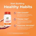 MaryRuth's Multivitamin + Hair Growth Gummies | with Lustriva® | Biotin 10000mcg | B Vitamins | Formulated for Thicker Hair, Wrinkles, Fine Lines, Skin Care | Ages 18+ | 30 Servings