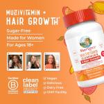 MaryRuth's Multivitamin + Hair Growth Gummies | with Lustriva® | Biotin 10000mcg | B Vitamins | Formulated for Thicker Hair, Wrinkles, Fine Lines, Skin Care | Ages 18+ | 30 Servings