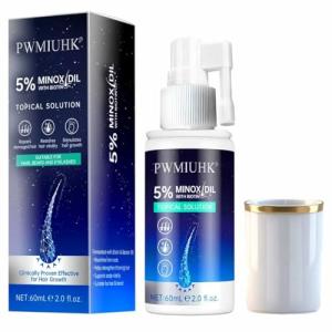 Men's 5% Minoxidil Serum for Hair Regrowth, Topical Hair Loss Treatment for Men to Regrow Fuller, Thicker Hair, Unscented Minoxidil Topical Aerosol