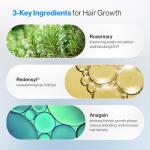 Be Bodywise Rosemary Hair Growth Serum Roll On 25 ml – 3% Rosemary, 3% Redensyl & 2% Anagain | DHT-Blocking Scalp Serum Boosts Oxygen Flow, Reduces Hair Fall | Paraben/Sulfate-Free | Women & Men