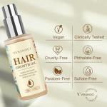 Hair Growth Oil with Rosemary & Biotin: Natural Hair Regrowth Serum for Women & Men – Anti Hair Loss & Thinning Treatment – Promotes Thicker, Fuller, Stronger, Healthier Hair – All Hair Types