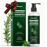 AMOADO Rosemary & Hydrolyzed Keratin Hair Growth Shampoo, Organic Natural Shampoo for Thinning hair & Hair Loss with Biotin Mint Ginger Tea Tree, Paraben and Sulfate Free 10.15 fl. oz