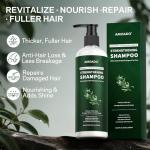 AMOADO Rosemary & Hydrolyzed Keratin Hair Growth Shampoo, Organic Natural Shampoo for Thinning hair & Hair Loss with Biotin Mint Ginger Tea Tree, Paraben and Sulfate Free 10.15 fl. oz