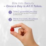 Hair Skin and Nails Vitamins for Women – Extra Strength 6000mcg Biotin Hair Gummies with Marine Collagen, Vitamin E, A, C & PABA for Hair Growth, Healthy Skin & Nails – Made in US, Passion Fruit, 60ct