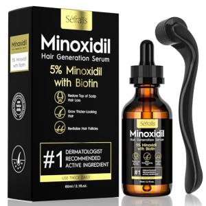5% Minoxidil Hair Growth Oil for Men & Women - Extra Strength Regrowth Serum, Topical Hair Loss Treatment Serum, Thicker, Healthier Hair & Beard Growth Kit, 2.11 fl.oz