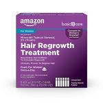 Amazon Basic Care Hair Regrowth Treatment For Women, Minoxidil 5% Topical Aerosol (Foam), 12 Month Supply, Unscented, 2.11 ounce (Pack of 6)