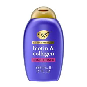 OGX Extra Strength Biotin and Collagen Conditioner, 13 fl oz, Sulfate-Free, Thicker, Fuller Hair