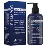 Uttse Biotin Hair Growth Shampoo for Men: Natural Thickening Shampoo with Tea Tree Oil Ginseng Mint for Hair Loss and Thinning Hair - 10.1 fl.oz, Dark Blue