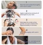 Uttse Biotin Hair Growth Shampoo for Men: Natural Thickening Shampoo with Tea Tree Oil Ginseng Mint for Hair Loss and Thinning Hair - 10.1 fl.oz, Dark Blue