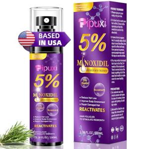 5% Minoxidil for Men and Women Hair Growth Products, Biotin Serum with Rosemary for Hair Regrowth Treatment, Minoxidil Spray Extra Strength Hair Loss Solution, Clinically Proven to Regrow Thicker