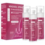 5% Minoxidil for Women Hair Regrowth Spray, hers hair regrowth treatment Infused with Biotin, Extra Strength Treatment to Combat Hair Loss and Thinning, 3 Bottles