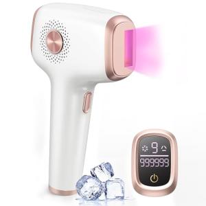INNZA IPL Hair Removal with Ice Cooling Care Function for Women,Long-Lasting Results,999,999 Flashes Painless Hair Removal, Hair Removal Device for Armpits Legs Arms Bikini Line