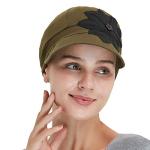 Bamboo Fashion Hat for Woman Daily Use with Brim Visor, Hats for Cancer Chemo Patients Women (Green Olive)