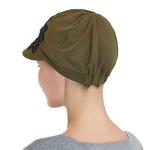 Bamboo Fashion Hat for Woman Daily Use with Brim Visor, Hats for Cancer Chemo Patients Women (Green Olive)