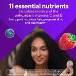 Vitafusion Gorgeous Hair, Skin Nails Multivitamin Gummy Vitamins, plus Biotin and Antioxidant vitamins CE, Raspberry Flavor, 100ct (33 day supply), from America’s Number One Gummy Vitamin Brand