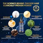 5% Minoxidil for Men Hair Growth with Biotin, 100ML Topical Minoxidil Solution Serum with Rosemary & Caffeine for Hair Regrowth Treatments, Non-Greasy, Helps Prevent Hair Thinning & Hair Loss