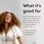 hers triple threat shampoo for hair that feels and looks thicker and stronger with biotin, saw palmetto, pumpkin seed oil, lightly scented with rose, helps control hair shedding, 2 pack, 6.4oz