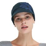 Bamboo Fashion Hat for Woman Daily Use with Brim Visor, Hats for Cancer Chemo Patients Women (Teal Dark)