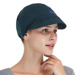 Bamboo Fashion Hat for Woman Daily Use with Brim Visor, Hats for Cancer Chemo Patients Women (Teal Dark)