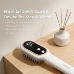 Hair Growth Comb - Blue & Red Light Hair Growth Device for Men & Women - Add Your Favorite Serum/Oil, Easy to Use, Compact & Portable
