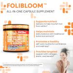 Clean Nutra Pumpkin Seed Oil Capsules + Saw Palmetto Biotin Collagen Keratin MSM Folate Hyaluronic Acid Supplements B12 Zinc Hair Supplement for Women Men Iodine 5-MTHF B-12 Vitamin B9-60 Pills