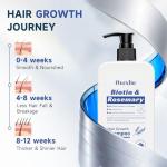 OVEXLIO Hair Growth Shampoo with Biotin and Rosemary, Routine Shampoo for Hair Loss and Thinning, Natural Thickening Formula with Argan Oil, Tea Tree Oil and Caffeine, Sulfate Free, 11.84 fl oz