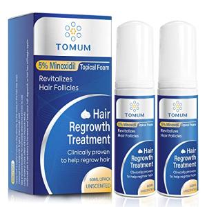 5% Minoxidil Foam for Men & Women Hair Regrowth, Fast-Absorbing Lightweight Minoxidil Treatment for Thinning Hair, Receding Hairline & Balding, Non-Greasy Unscented Hair Growth Foam