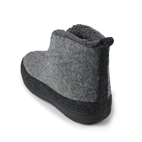 Men's Grey Memory Foam Felt Slippers Size 10