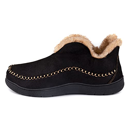 Cozy Men's Microsuede Fleece Lined Moccasin Slippers