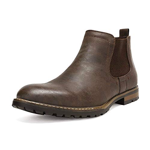 Bruno Marc Men's Dark Brown Chelsea Boots, Size 12