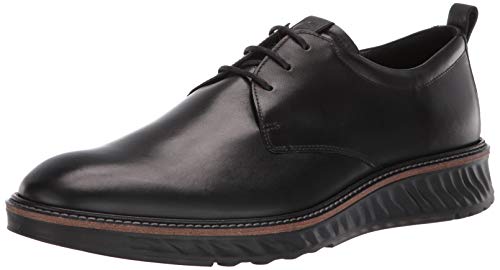ECCO Men's Black ST.1 Hybrid Plain Toe Derbys