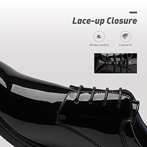 Bruno Marc Men's Black Leather Oxford Dress Shoes