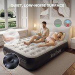 InnoTruth Queen Camping Air Mattress with Built-in Pump, 13" Raised Comfort, Ideal for Travel, Camping, Outdoor, Summer Camp, Durable Inflatable Bed for Home & Guests, Gray