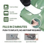 Zippy Goose Camping Sleeping Pad - Camping Mattress, 4" Thick Ultra-Light, Pillow Built in Foot Pump, Thickened and Silent Anti-air Leakage, Hiking Camping, Family Trips Green