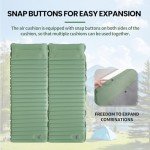 Zippy Goose Camping Sleeping Pad - Camping Mattress, 4" Thick Ultra-Light, Pillow Built in Foot Pump, Thickened and Silent Anti-air Leakage, Hiking Camping, Family Trips Green