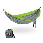 ENO SingleNest Hammock - Lightweight, 1 Person Portable Hammock - for Camping, Hiking, Backpacking, Travel, a Festival, or The Beach - Grey/Chartreuse