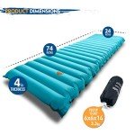 ZOOOBELIVES Extra Thickness Inflatable Sleeping Pad with Built-in Pump, Most Comfortable Camping Mattress for Backpacking, Car Traveling and Hiking, Compact and Lightweight - Airlive2000