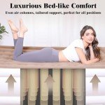 Etto Air Mattress Queen with Built in Pump, 18 inch Luxury Double High Air Bed Fast Inflation/Deflation, Portable Inflatable Blow up Mattress with Carry Bag for Camping, Home&Guests, 650lb MAX