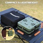 Swonder Portable 2-Burner Camping Stove with Windscreen - 17,500 BTU Propane Stove, Foldable Design, Adjustable Flame Control, Stainless Steel Construction, Includes Waterproof Carry Bag